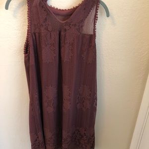 Maroon sleeveless dress
